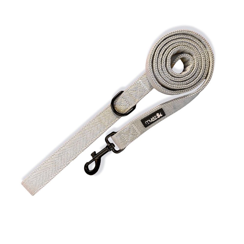 laisse en tweed sable cendré Collection Marcel pour chien – Mykid Paris