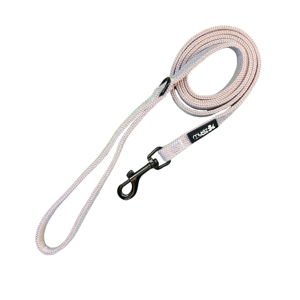 Laisse en tweed rose pour chien Mykid Paris – élégant et tendance